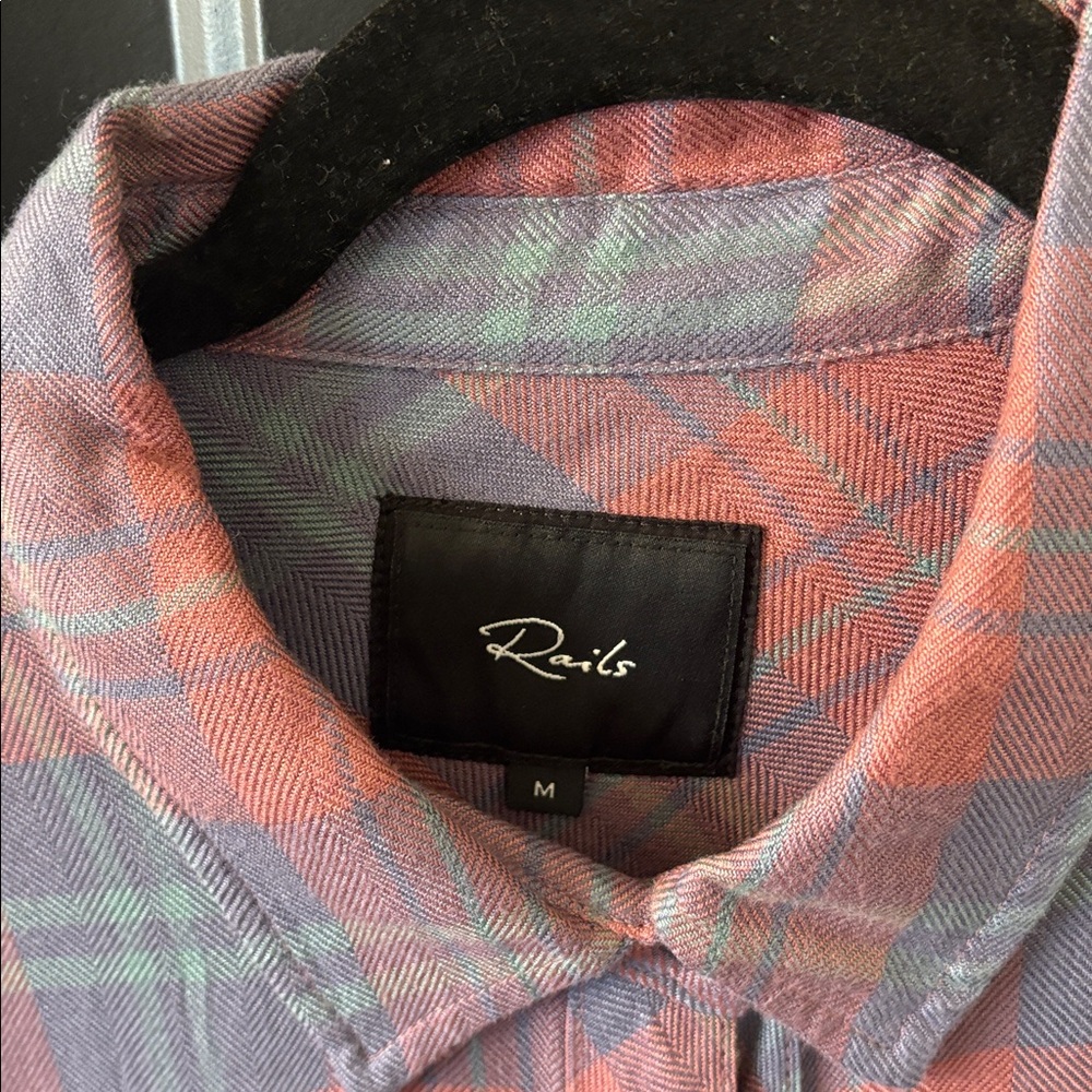 RAILS Plaid Hunter Plaid Button-Up Flannel Shirt M - Picture 4 of 9